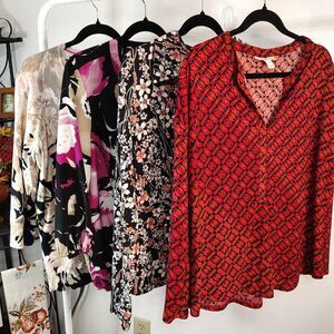 Career & Casual BUNDLE Large Women's Fall Blouses & Sweater MIXED LOT